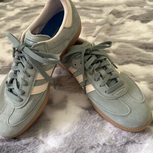adidas Samba Skate Shoes - Silver Green, Wonder White & Gum